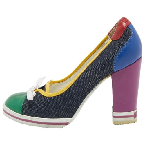 Pre-owned D&g Leather Heels In Multicolour