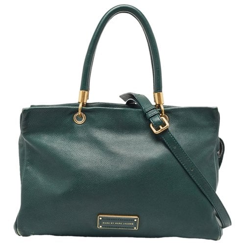 Pre-owned Marc By Marc Jacobs Leather Tote In Green