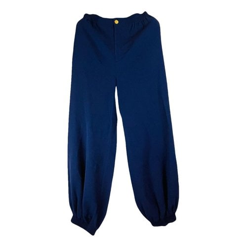 Pre-owned Gucci Trousers In Navy