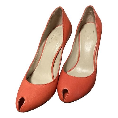 Pre-owned Emporio Armani Leather Heels In Red