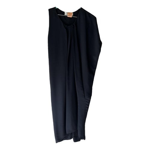 Pre-owned Bally Silk Mid-length Dress In Black
