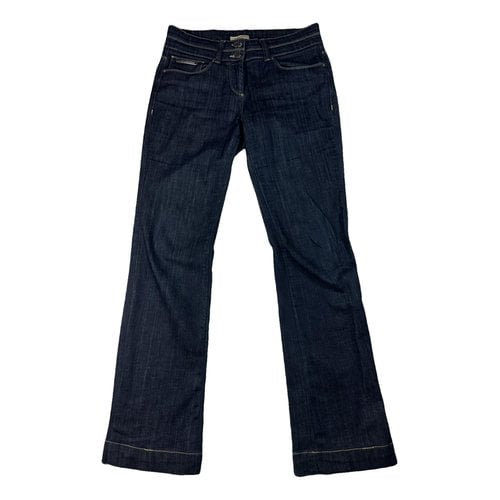 Pre-owned Burberry Bootcut Jeans In Navy