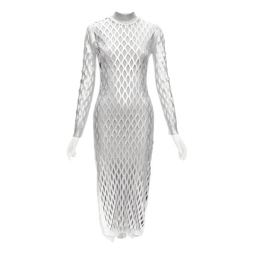 Pre-owned Fendi Mid-length Dress In Silver