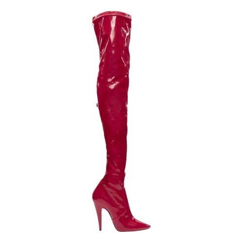 Pre-owned Saint Laurent Boots In Red