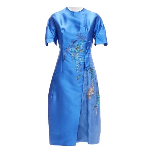 Pre-owned Shiatzy Chen Mid-length Dress In Blue