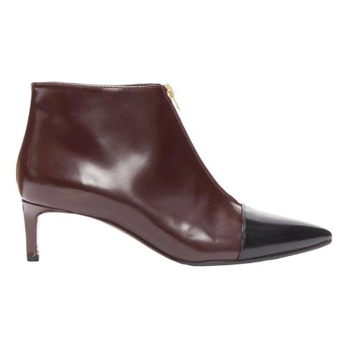 Pre-owned Marni Leather Ankle Boots In Brown