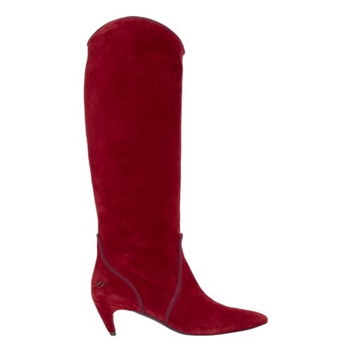 Pre-owned Roger Vivier Boots In Red