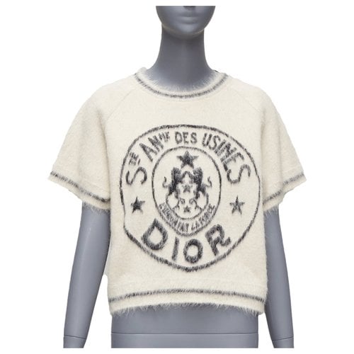 Pre-owned Dior Wool Jumper In Ecru