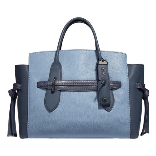 Pre-owned Coach Leather Satchel In Blue