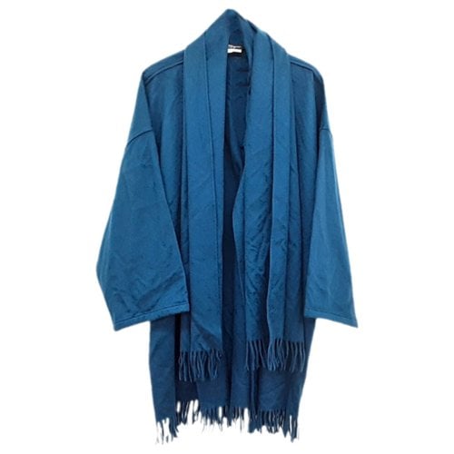 Pre-owned Ferragamo Cashmere Coat In Blue