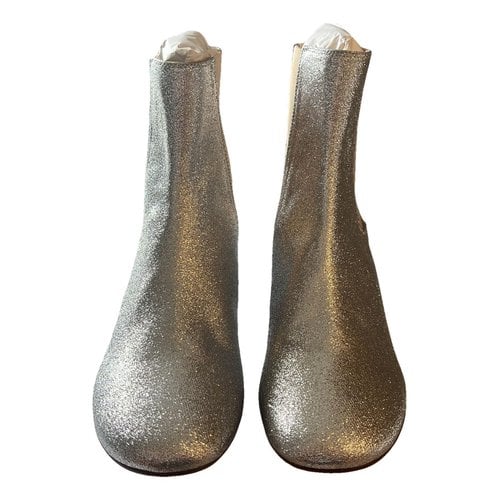 Pre-owned Mm6 Maison Margiela Glitter Boots In Metallic