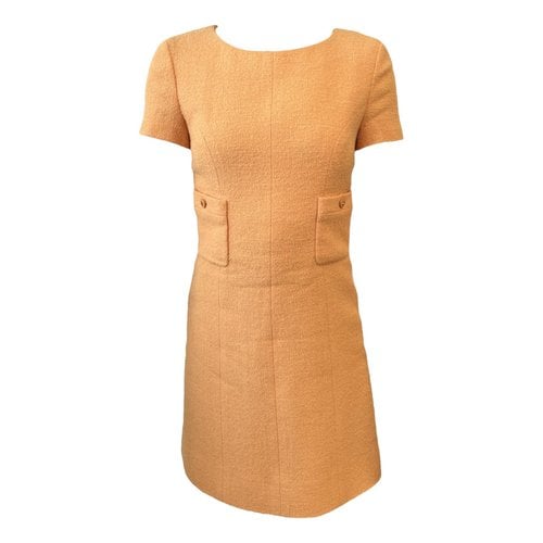 Pre-owned Chanel Wool Mini Dress In Orange
