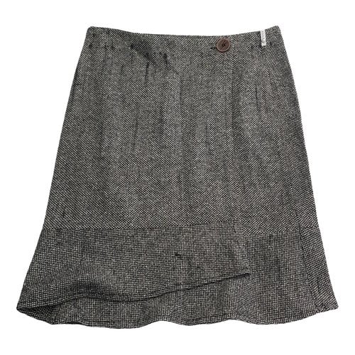 Pre-owned Trussardi Wool Mid-length Skirt In Grey