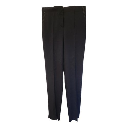 Pre-owned Celine Trousers In Navy
