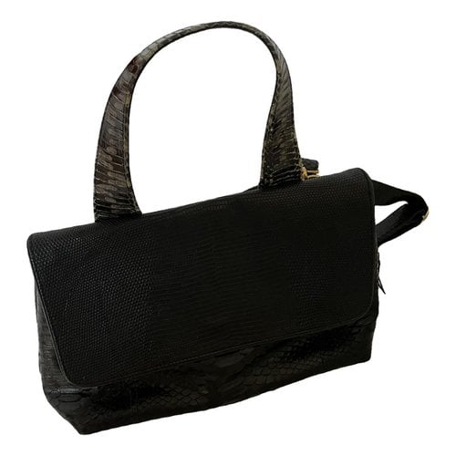 Pre-owned Claris Virot Leather Crossbody Bag In Black