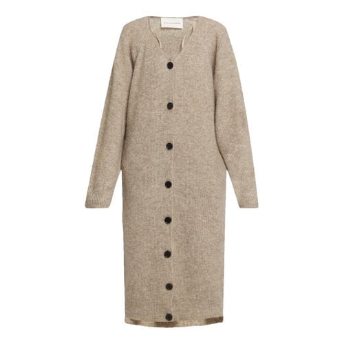 Pre-owned By Malene Birger Cashmere Coat In Beige