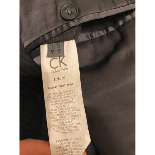 Pre-owned Calvin Klein Wool Suit In Black