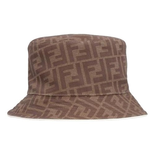 Pre-owned Fendi Cloth Hat In Brown