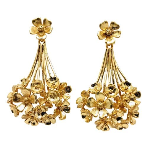Pre-owned Oscar De La Renta Earrings In Gold