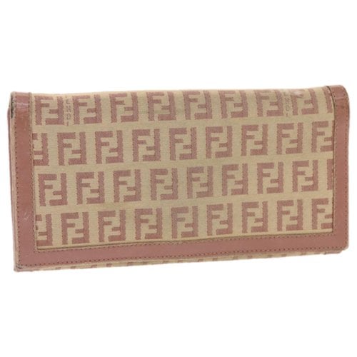Pre-owned Fendi Cloth Wallet In Pink