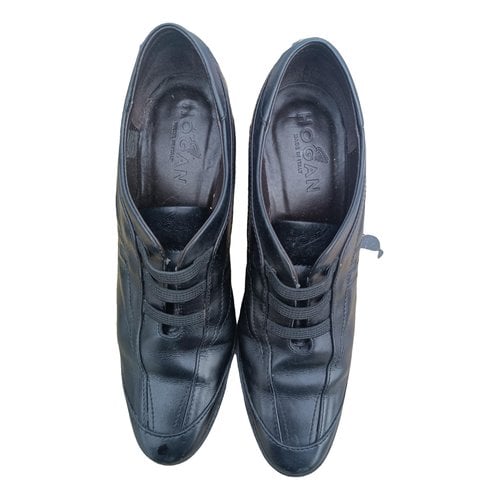 Pre-owned Hogan Leather Heels In Black