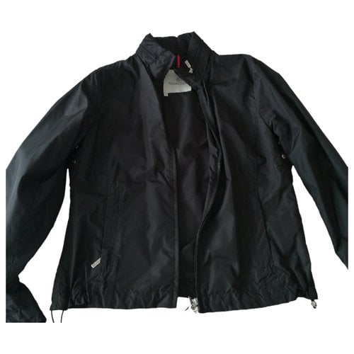 Pre-owned Moncler Trench Coat In Black