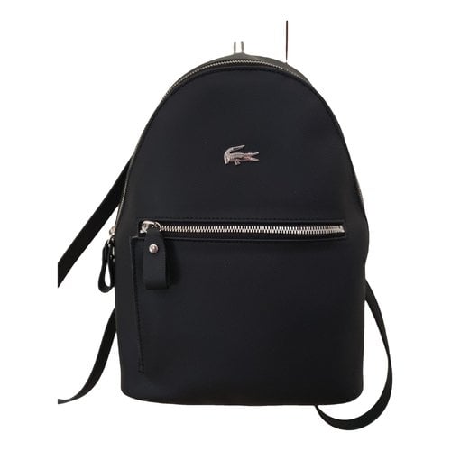 Pre-owned Lacoste Backpack In Black