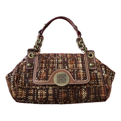 Pre-owned Carolina Herrera Wool Handbag In Brown