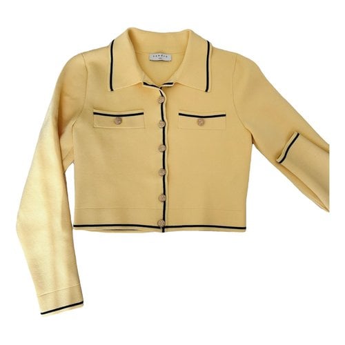 Pre-owned Sandro Cardigan In Yellow