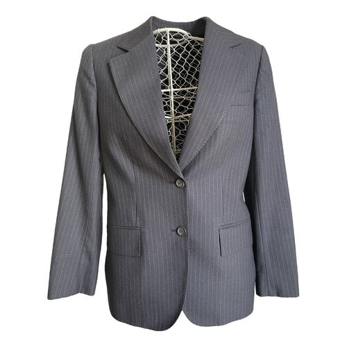 Pre-owned Gucci Wool Blazer In Navy