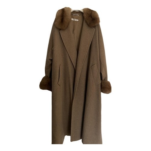 Pre-owned Max Mara Atelier Cashmere Coat In Camel