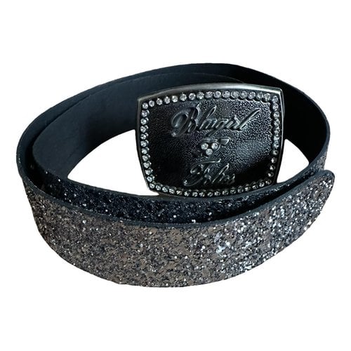 Pre-owned Blugirl Folies Glitter Belt In Silver