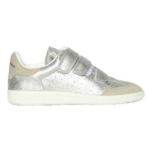 Pre-owned Isabel Marant Beth Leather Trainers In Silver