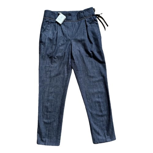 Pre-owned Brunello Cucinelli Straight Jeans In Navy