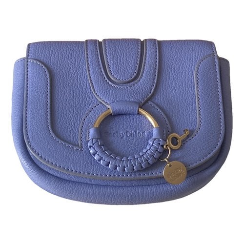 Pre-owned See By Chloé Leather Crossbody Bag In Blue