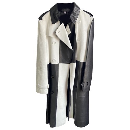 Pre-owned Burberry Leather Trench In Multicolour