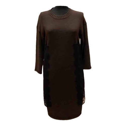 Pre-owned By Malene Birger Wool Mid-length Dress In Brown