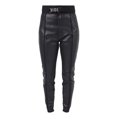 Pre-owned Dsquared2 Leather Trousers In Black