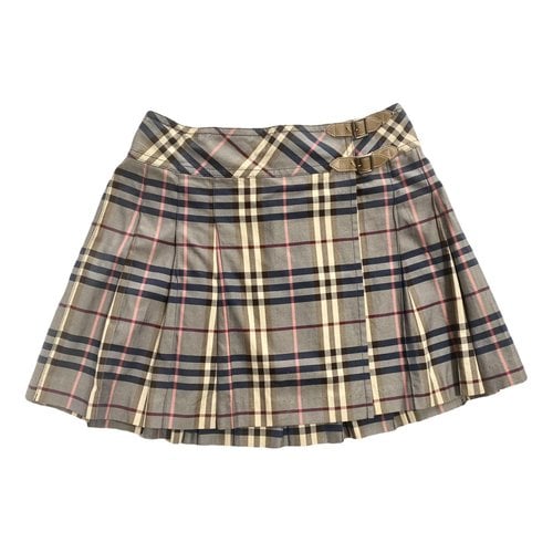 Pre-owned Burberry Mini Skirt In Grey