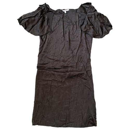 Pre-owned Vanessa Bruno Silk Mini Dress In Grey