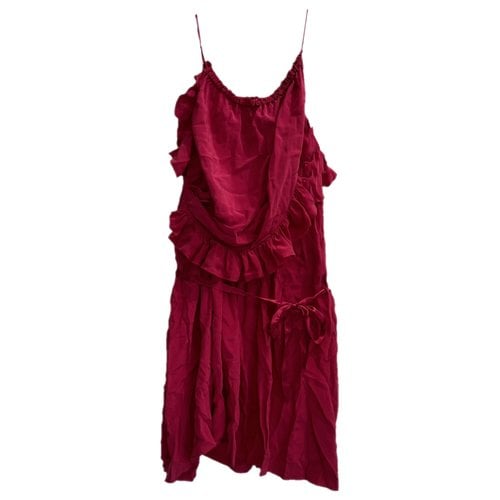 Pre-owned Isabel Marant Silk Mid-length Dress In Pink