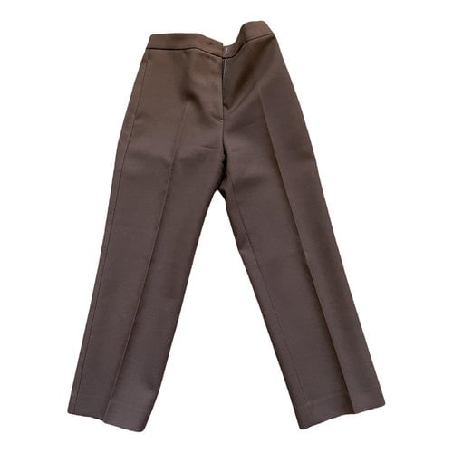 Pre-owned Jil Sander Straight Pants In Brown