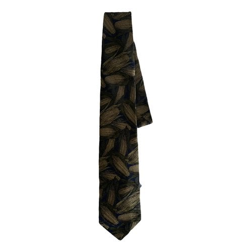 Pre-owned Gherardini Silk Tie In Beige