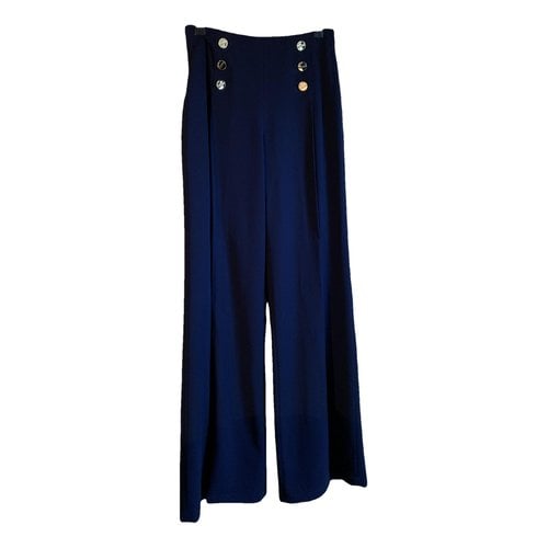 Pre-owned Ted Baker Trousers In Navy