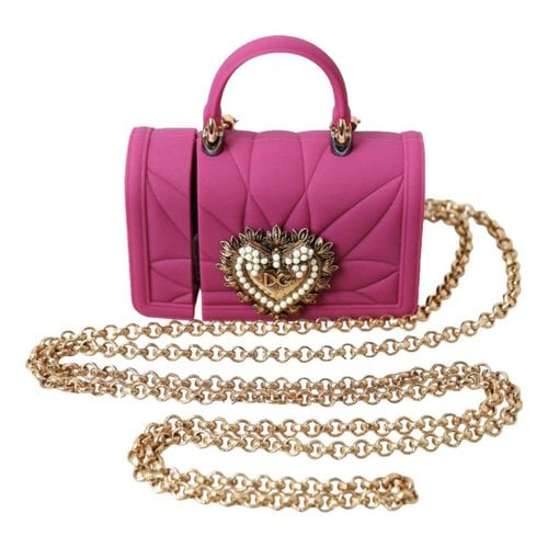 Pre-owned Dolce & Gabbana Devotion Mini Bag In Pink