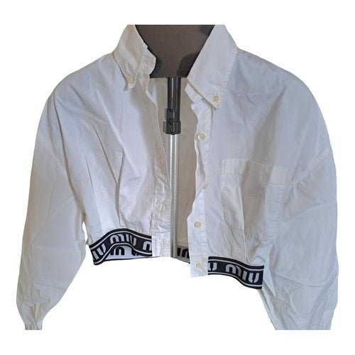 Pre-owned Miu Miu Short Vest In White