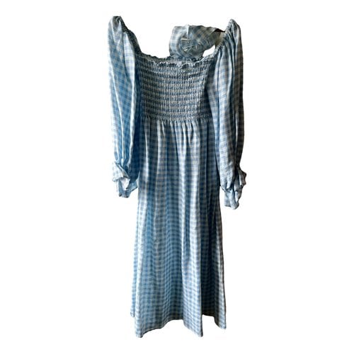 Pre-owned Sleeper Linen Mid-length Dress In Other