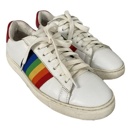 Pre-owned Dsquared2 Leather Trainers In Multicolour