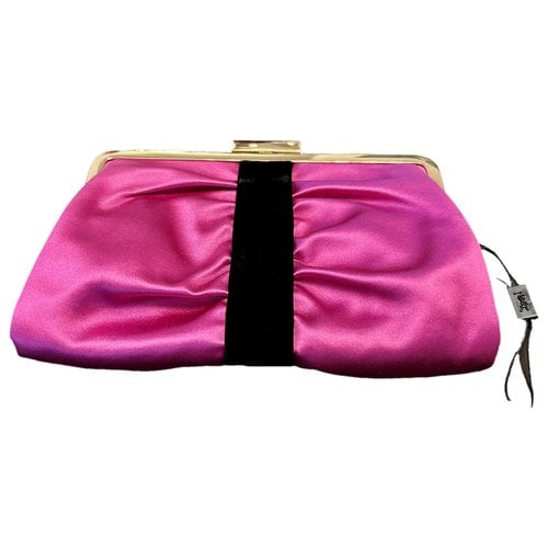 Pre-owned Saint Laurent Silk Clutch Bag In Pink