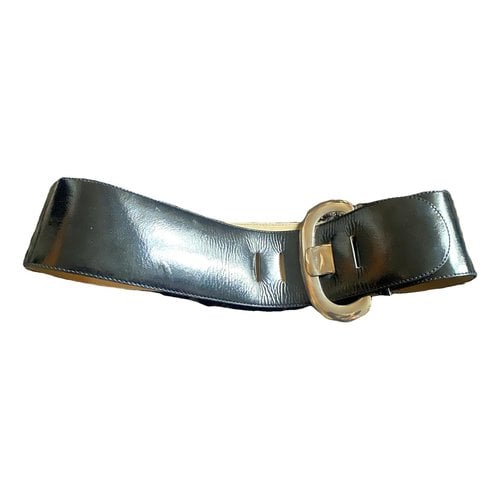Pre-owned Plein Sud Patent Leather Belt In Black